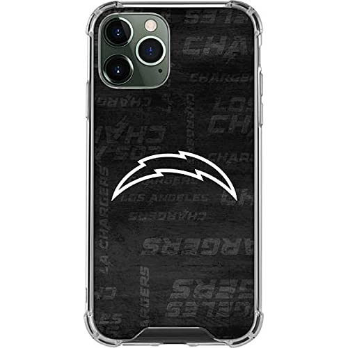 Skinit Clear Phone Case Compatible with iPhone 12 Pro Max - Officially Licensed NFL Los Angeles Chargers Black & White Design