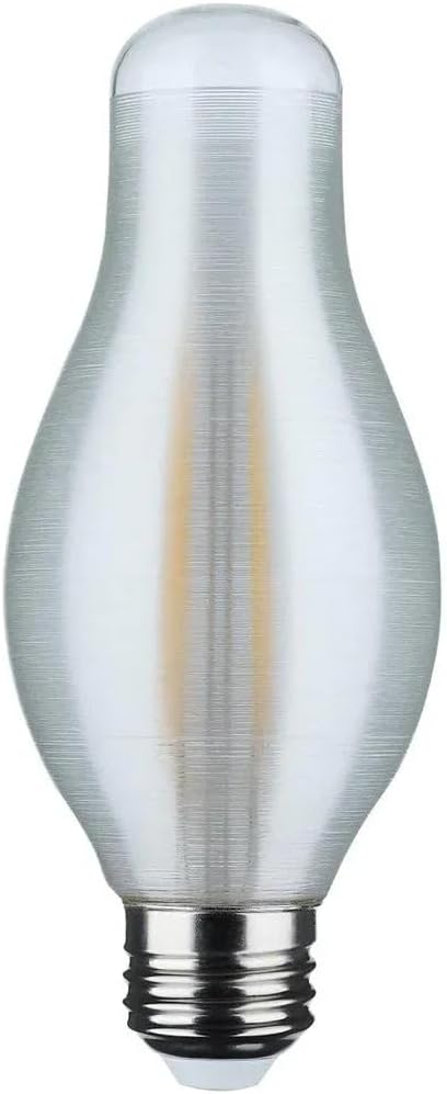 Satco 7W LED H19 Light Bulb 2000K Warm White 800 Lumens Satin Spun Finish E26 Medium Base Dimmable 270 Degree Beam Enclosed Fixture Rated 120V S11312 (6 Pack)