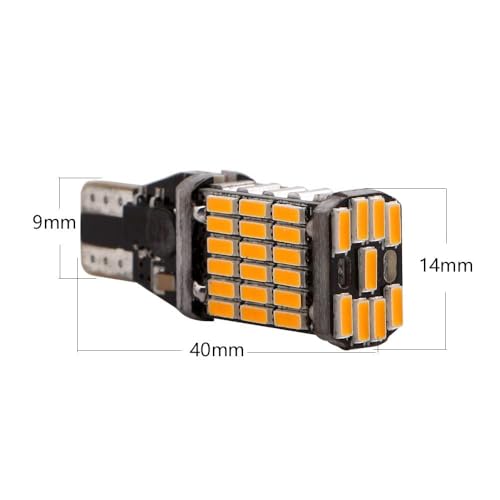 Image of 360 Degree, 45smd, T10 /T15 Socket LED Turn Signal Blinker Lights, Amber Yellow (2)