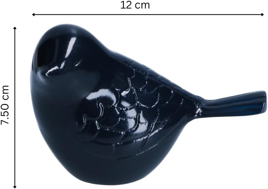 THE Homes Good Blue Handcrafted Aluminium Song Bird Cremation Urn for a Tranquil Memorial (Dimensions 4.75" L x 3" W x 3" H)