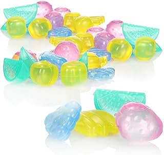 COM-FOUR® 72x kostki lodu wielokrotnego uzytku w fajnych wzorach, kostki lodu na impreze w jasnych kolorach (072 sztuki - mix)