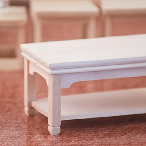 1/12 Scale Miniature Furniture Unfinished Tea Table For Dolls House, Kids Pretend #TOP3