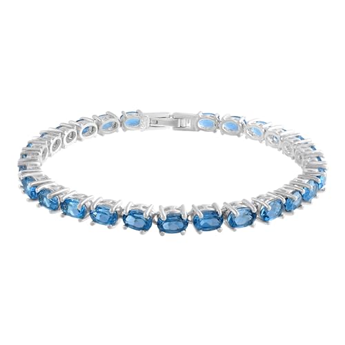 Bracelet topaze bleue de Londres cadeau de naissance idéal pour les natifs de décembre