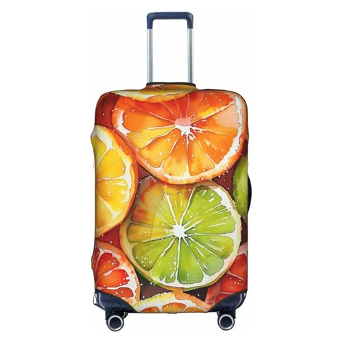 watercolor citrus slices oranges Elastic Travel Luggage Cover Travel Suitcase Protective Cover