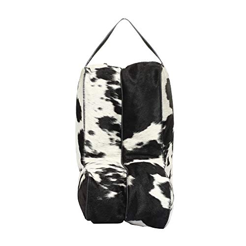 Myra Bag Swart Black & White Cowhide & Leather Boot Bag S-13182