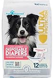 Paw Inspired Disposable Dog Diapers | Female Dog Diapers Ultra Protection | Diapers for Dogs in Heat