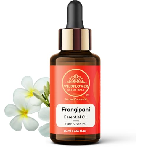 Image of Frangipani Essential Oil (Plumeria alba) for Skin, Face, Aromatherapy & DIY Soap, Candle Making Scent 15ml (0.5 oz)