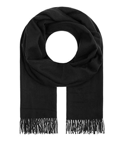 Majea Damenschal Winterschal Strickschal Damen Schal (880041) (schwarz 8)