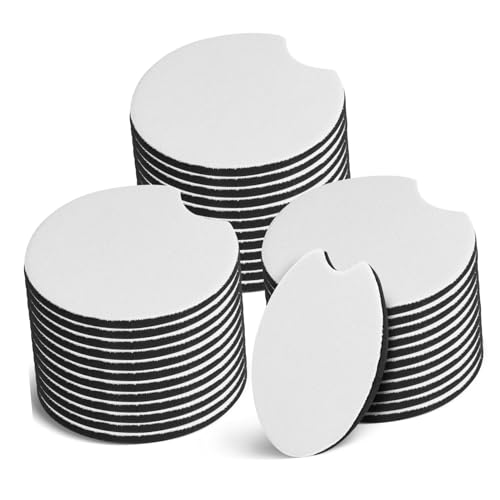 BEBEMOKO 36piezas Adornos para Sublimación Portavasos Redondos Antideslizantes y Versátiles