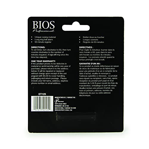 Timer mécanique BIOS noir 60 min avec revêtement antidérapant - 5