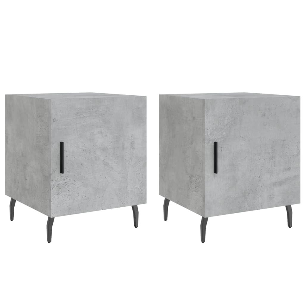 Table de chevet gris béton lot de 2 pour une ambiance de chambre industrielle