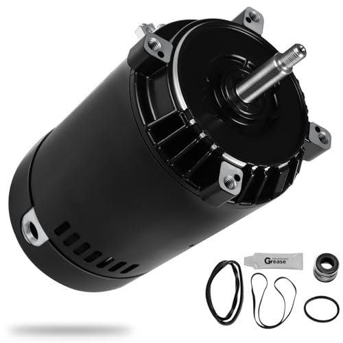 UST1072 3/4 PS Schwimmbadpumpenmotor und Dichtungssatz, kompatibel mit Hayward Super, Super II, Max Flow, Northstar & Ja-cuzzi Magnum Pumpe, ST1072 0,75 PS Single Speed Round Flansch Pool Motor, 115