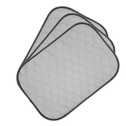 PET MAGASIN Highly Absorbent Reusable Washable Pet Pads for Crate or Training with Waterproof Bottom (Pack of 3) (Pack of 3) (Grey, 21×15 Inch) PET MAGASIN Highly Absorbent Reusable Washable Pet Pads for Crate or Training with Waterproof Bottom (Pack of 3) (Pack of 3) (Grey, 21×15 Inch)
