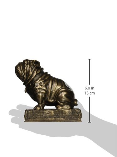 Design Toscano British Decor Bulldog Mascot Bookend Statues, 6 Inch, Set Of Two, Bronze Finish #TOP4