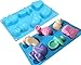 （Set of 2）Baby Shower Seris Silicone Soap Mold/Baby Carriages Bottle Little Feet Bear fondant Mold,Chocolate Mold for Sugarcraft,Cake Decoration,Candy Making,Cupcake Topper,Polymer Clay