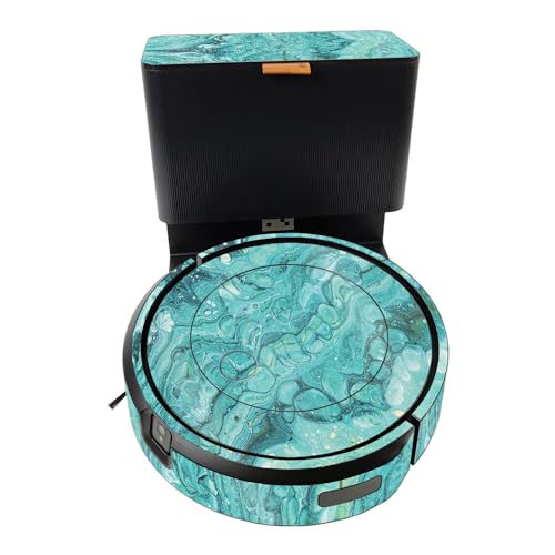 Glossy Glitter Smart Home Skin Compatible with iRobot Roomba J5 Plus - Sea Limestone - Premium 3M Vinyl Protective Wrap Decal Cover - Easy to Apply | Crafted in The USA by MightySkins