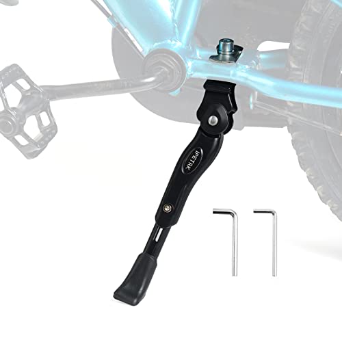 SUNCN キックスタンド 子供用自転車 16 18 20インチ 調節可能 折りたたみ式 センターマウント ブラック アルミニウム合金 バイク 取り付け簡単