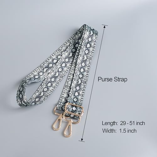 Image of chushui Colorful Pattern Purse Strap, Wide Crossbody Bag Strap Replacement | Change the look of your bag with a simple strap swap.