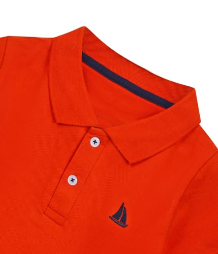 Image of Kids Boys Cotton Polo T-Shirt | Regular Fit Collar Tee (2-16 Years) | Multi-Colour Variants