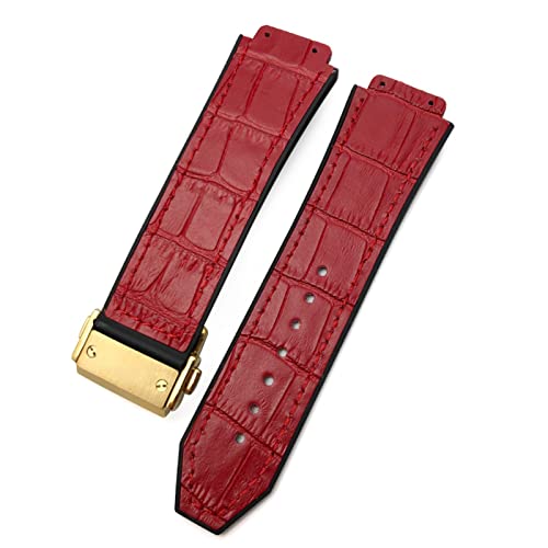 Bracelet de montre en cuir de vachette véritable de 20 mm à 25 mm