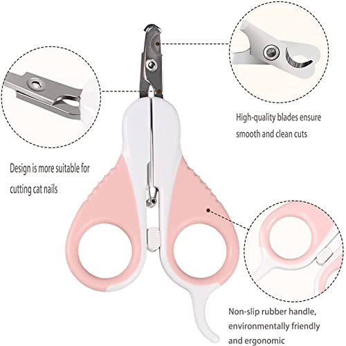 Cortaúñas para Gatos, Cortaúñas para Mascotas, Cortauñas de uñas para Perros y Gatos, Tijeras para Uñas para Perros Acero Inoxidable Alicates Uñas Profesionales para Mascotas Perros, Gatos, Conejas - imagen 3