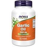 NOW Foods Supplements, Garlic Oil 1500 mg, Serving Size Equivalent to Whole Clove Garlic, 250 Softgels