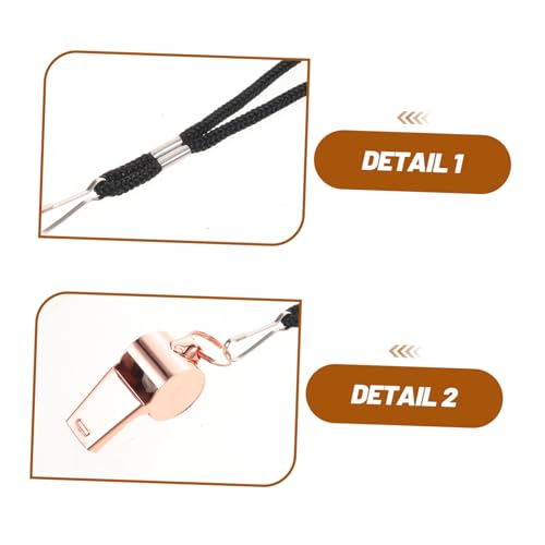 Set de 6 silbatos sin pito DOITOOL con cordón para árbitro miniatura 3