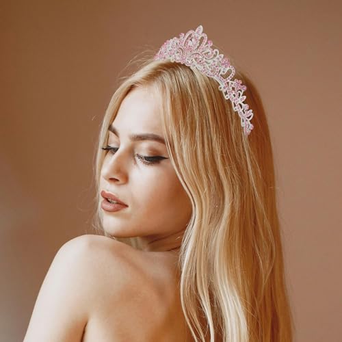 image for Dayofun Crown, Tiaras for Women, Crystal Tiaras for Girls Princess Cro