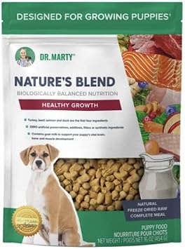 Dr. Marty Natures Blend Healthy Growth Freeze Dried Dog Food, 16 oz.