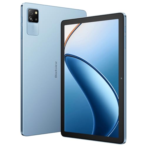 Blackview Tab 60 WiFi Android 14 Tablet, 12GB+128GB(1TB Externe SD), 10,1'' HD+ Display, 5100mAh Akku, 5MP+13MP Kamera, 8,5mm Ultra-Dünn, WiFi 8, Dual-Box-Lautsprecher, Gesichtserkennung, Blau