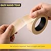 Brixwell Masking Tape 2 Inch x 60 Yard Tan Roll, Paper Paint Strip for Walls, Crafts, Labeling, DIY Projects, Professional Painters Tape, General Purpose Painting Supply Made in USA - 2 Rolls #3
