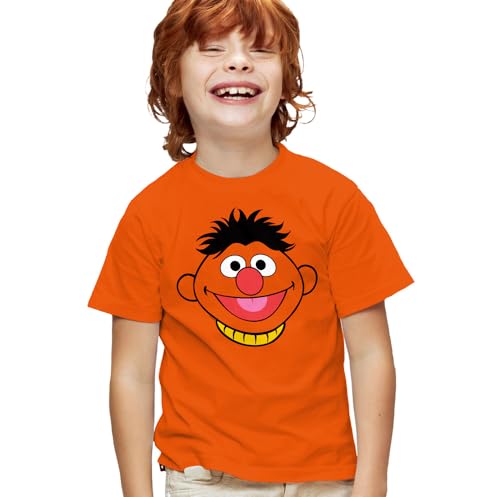 Sesame Street Ernie Full Face Kids T Shirt for Youth Toddler Boys and Girls