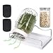 Produktbild Sprossenglas Keimglas 2er Set,Seed Sprouter Kit 2 Sprouting Mason Jars with Stainless Steel Strainer Lids Stands Germinator Set, Sprouting Jar Kit for Sprouting Seeds Brokkoli Beans