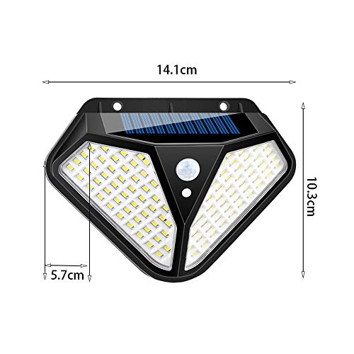 Luz de seguridad con sensor de movimiento y panel solar impermeable IP65 5