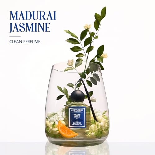 Secret Alchemist Madurai Jasmine Eau de Parfum 100ml – Long Lasting Clean Perfume for Women | Fresh Floral Jasmine, Orange & Vanilla | High Concentration, Everyday Work Wear, Free from Phthalates