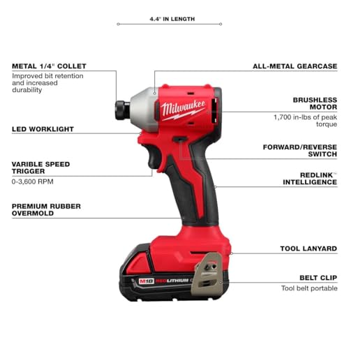 Milwaukee M18 Compact Brushless 2-Tool Kit