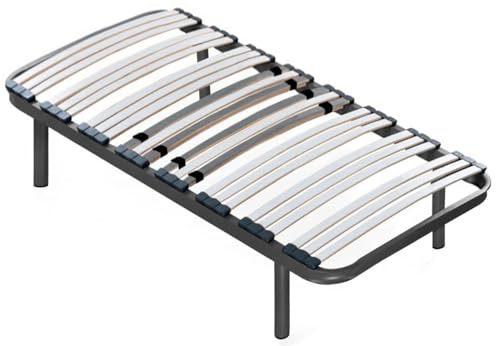 MDS MEJORDESCANSO - Somier Multiláminas con Reguladores de Firmeza y Estructura Metálica 40x30 mm | Patas Cilíndricas Incluidas | Altura Final 30 cm | Medida: 90x190 cm | Fabricado en España