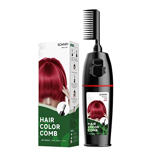 Hair Dye, Red Hair Dye for Women Men Permanent Hair Color Cream with Comb, No Mix No Mess Hair Coloring Kit, 6.76 Fl Oz