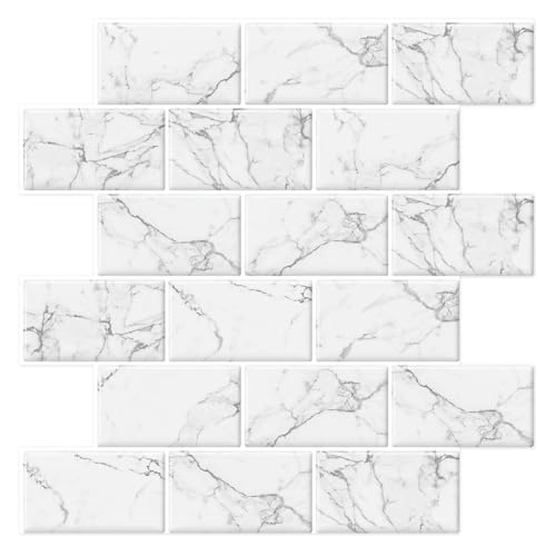 DÉCOR WOW Peel & Stick Backsplash for Kitchen & Bathroom,