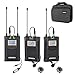 Wireless Microphone Comica CVM-WM100 Plus 48-Channel Professional UHF Dual Wireless Lavalier Lapel Microphone System for Canon Nikon Sony Panasonic DSLR Cameras,XLR Camcorder,Smartphone etc.(2TX+1RX)