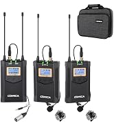 Comica CVM-WM100PLUS - Wireless Microphone System for Cameras, Camcorders, Smartphones, Laptops, ...