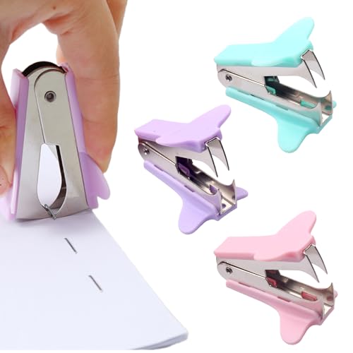3 Stück Entklammerer Enthefter Tacker,Mini Heftklammerentferner,Metall Klammerentferner und Tackerklammern Entferner für Büro Heim,Klammeraffe Schwiegermutter Klammer Enttackerer zum von Heftklammern