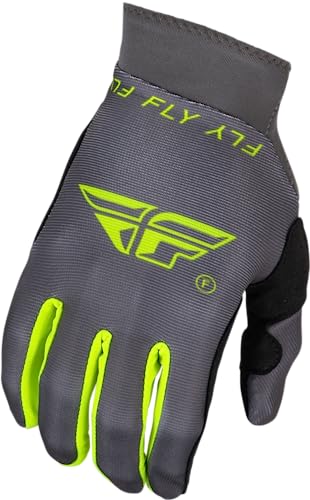 Fly Racing 2024 Adult Pro Lite Gloves (Charcoal/Hi-Vis X-Large)