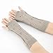 POHADON Fairy Grunge Gloves Alt Emo Goth Accessories Fingerless Ripped Long Sleeve Arm Warmers Y2k Gyaru Arm Sleeve Harajuku Egirl (One Size,Gray)