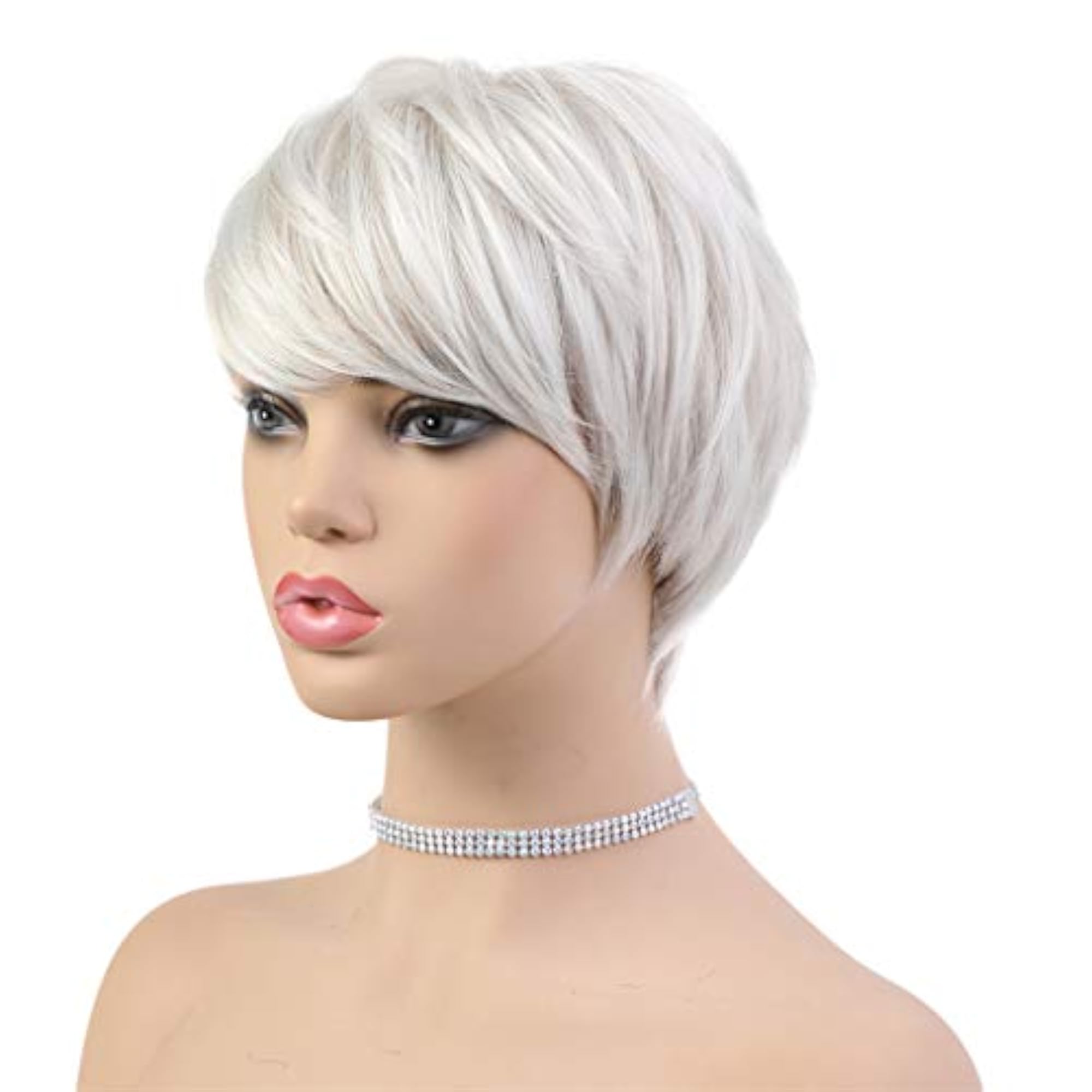 Women's Fluffy Texture Short Wig with Bangs