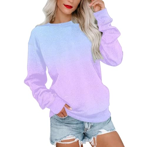 Sweatshirts for Women Fleece Warm Dropped Shoulders Jumper 2025 Crewneck Long Sleeve Tunic Tops Oversize Sweatshirt Athletic Autumn Windbreak Blouse