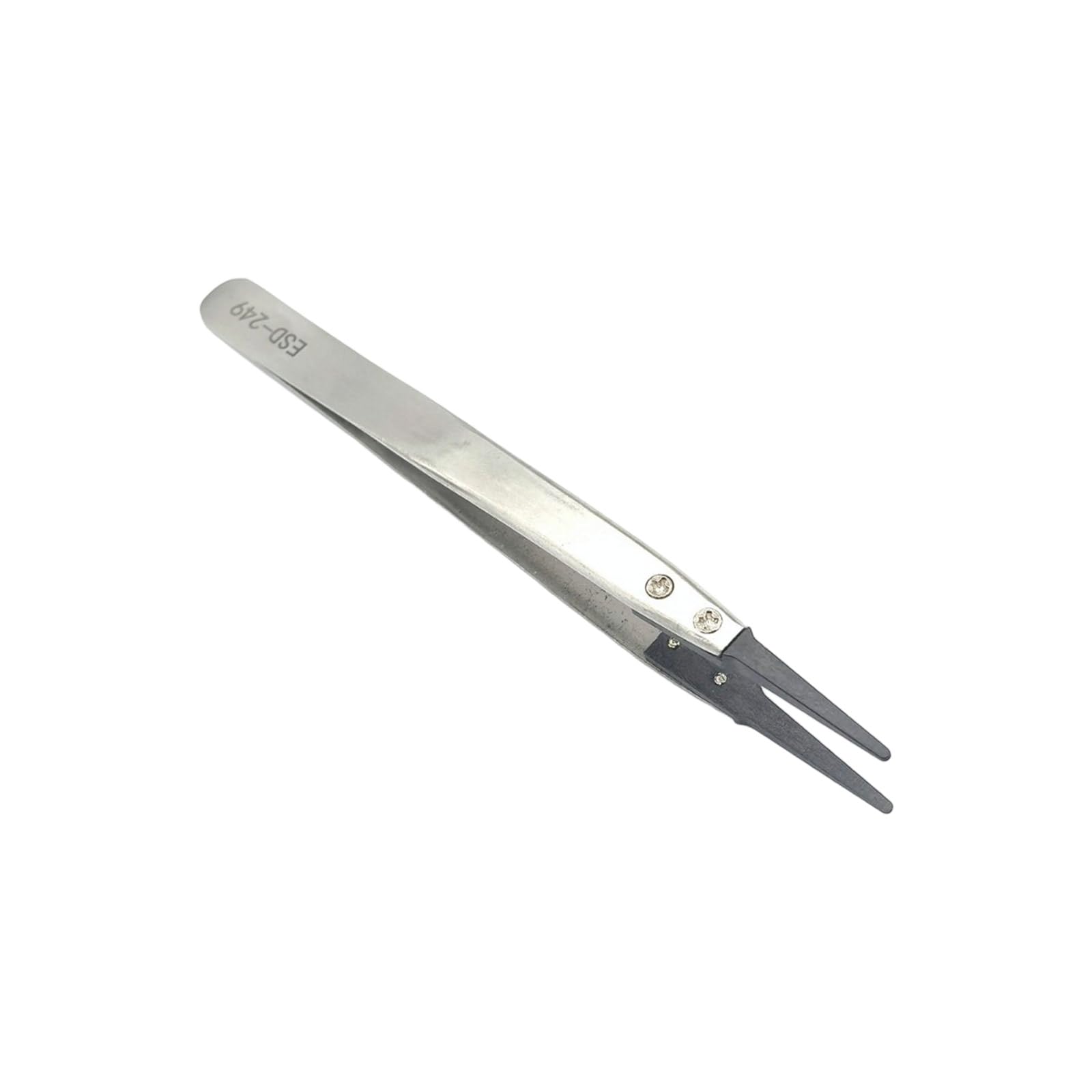 Static Control ESD Safe Stainless Steel Fine Point Tweezers for Electronics Repair and Laboratory Equipment Maintenance Antistatic Tweezers