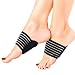 JERN Extra Thick Cushioned Compression Arch Support with More Padded Comfort for Plantar Fasciitis, Fallen Arches, Heel Spurs, Flat and Achy Feet Problems- 1 Pair (For Men and Women)