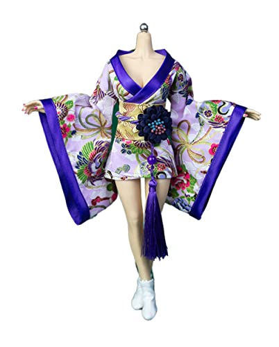 Kimono japonais 1/6 robe de bain tissu souple anti-tache pour figurine femme 30 cm