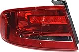 Evan-Fischer Tail Light Lens and Housing Compatible with 2009-2012 Audi A4 Quattro Outer Halogen...